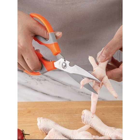 5 Pairs Of All Purpose Nutcracker Scissors Ultra Sharp Stainless Steel Kitchen - Picture 7 of 9